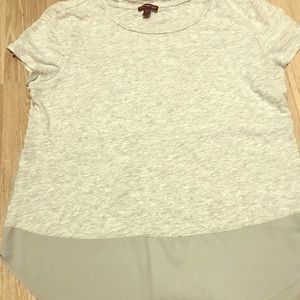 SOLD.  Express dressy tee with chiffon detail sm